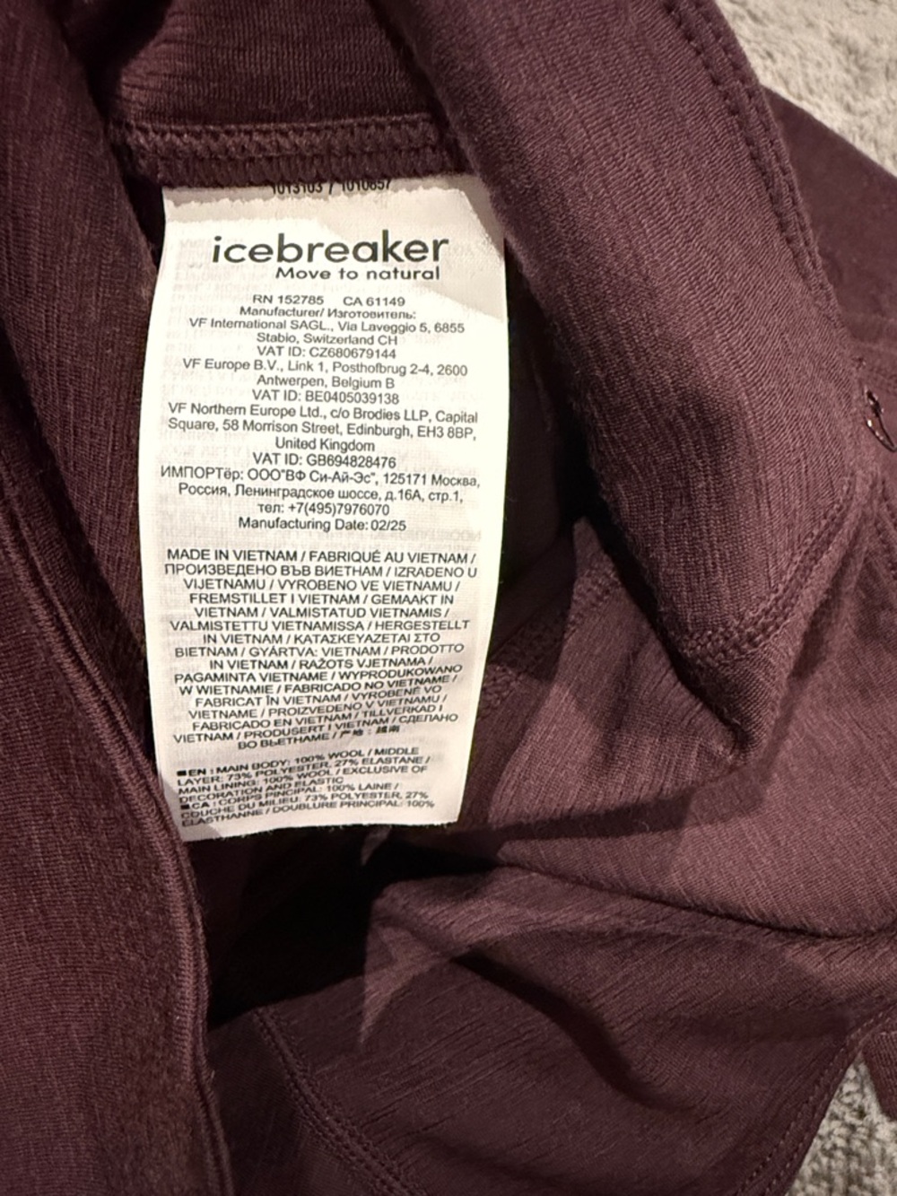 ICEBREAKER WOMEN'S MERINO 200 OASIS HIGH RISE THERMAL LEGGINGS - Picture 5 of 6